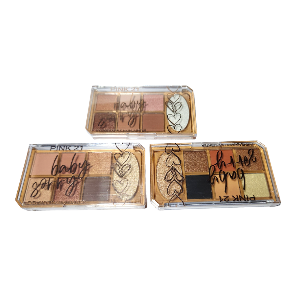 (SMCS4281) paleta de sombras para ojos + iluminador Pink21