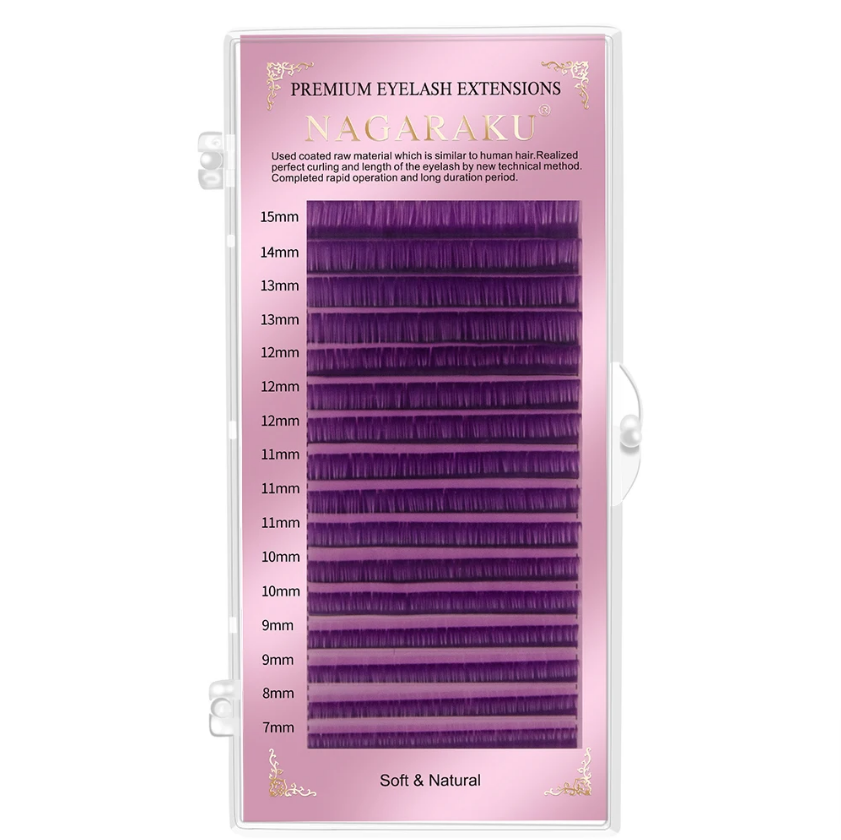 extensiones de/para pestañas Nagaraku D pelo por pelo clasicas color mix 7-15mm