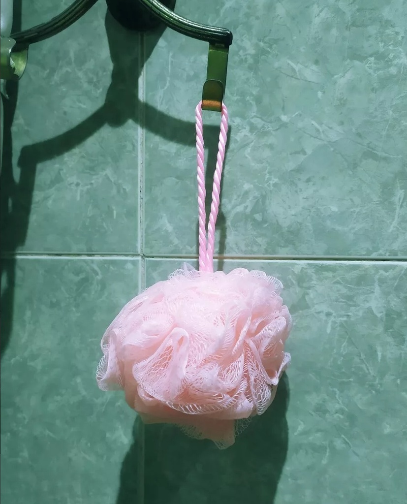 esponjas de baño pompón exfoliante 