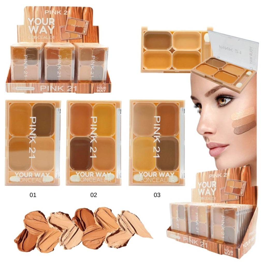 paleta de correctores cremosos Your Way Pink 21