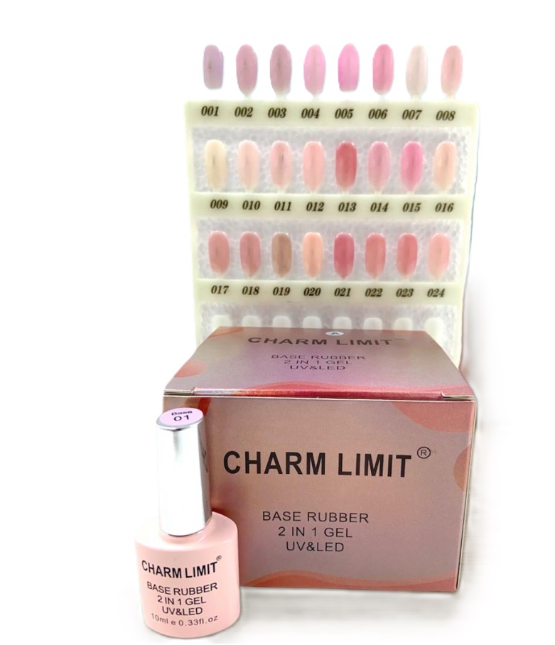 esmaltes base rubber Charm Limit___CAJA X12