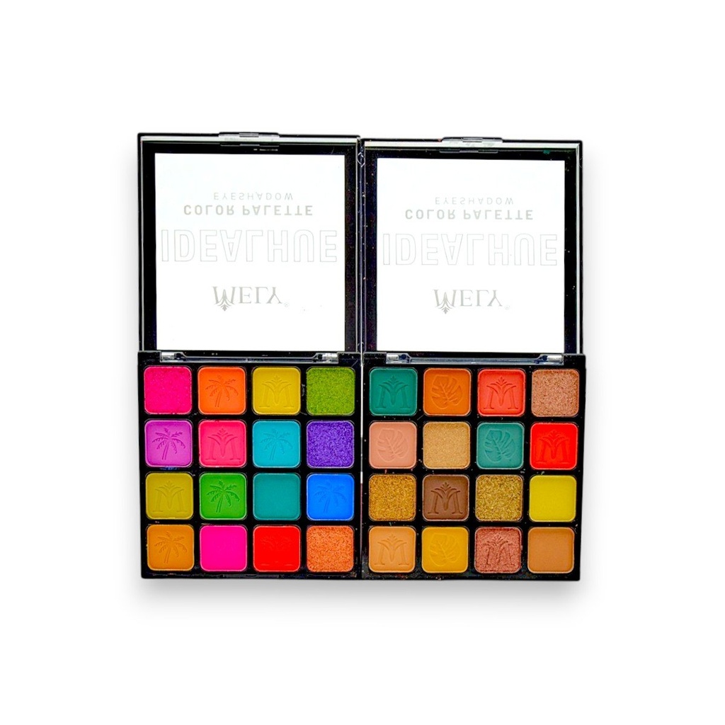 Paleta de sombras idealhue color palette x16 colores MELY___CAJA X12PCS 