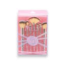 Set de siete brochas de maquillaje mango con glitter MELY ___PACK X3PCS.