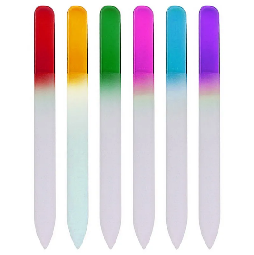 Limas obelisco para uñas de vidrio cristal ___ PACK X4