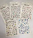 planchas de stickers mariposa y marino para uñas ___ PACK X10