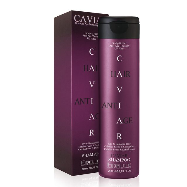 Shampoo Caviar Anti- Age pelo cabellos Secos Y Castigados 260ml-Fidelite