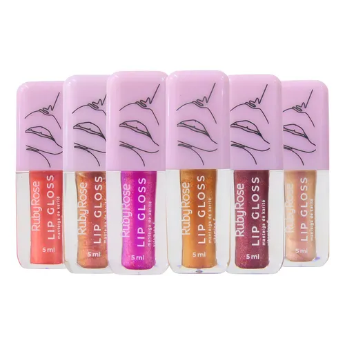 [SRR-HB8234] Brillo labial con manteca de karite con vitamina E lip gloss RUBY ROSE (Unidad)