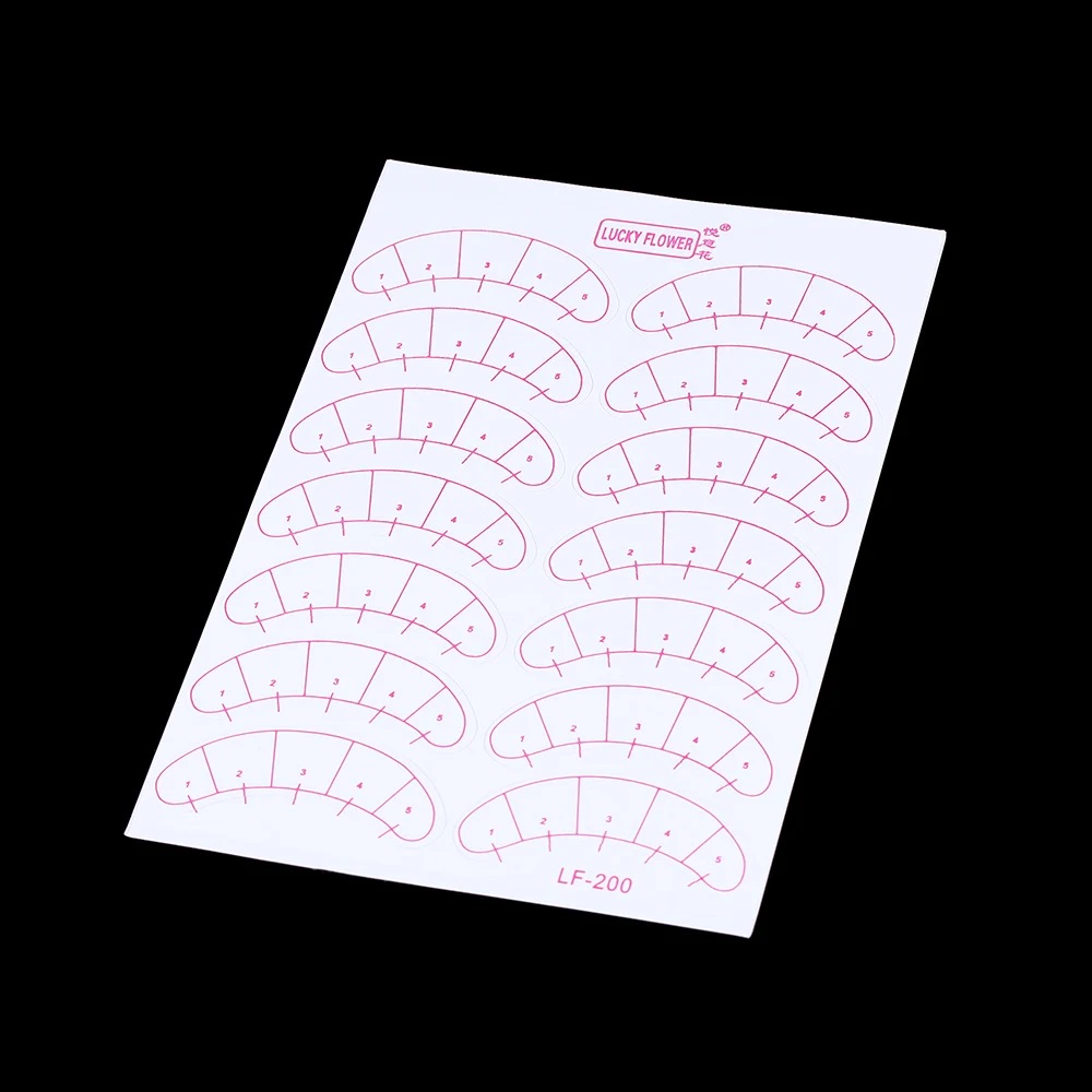 blister X10 planchas de parches para pestañas con medición