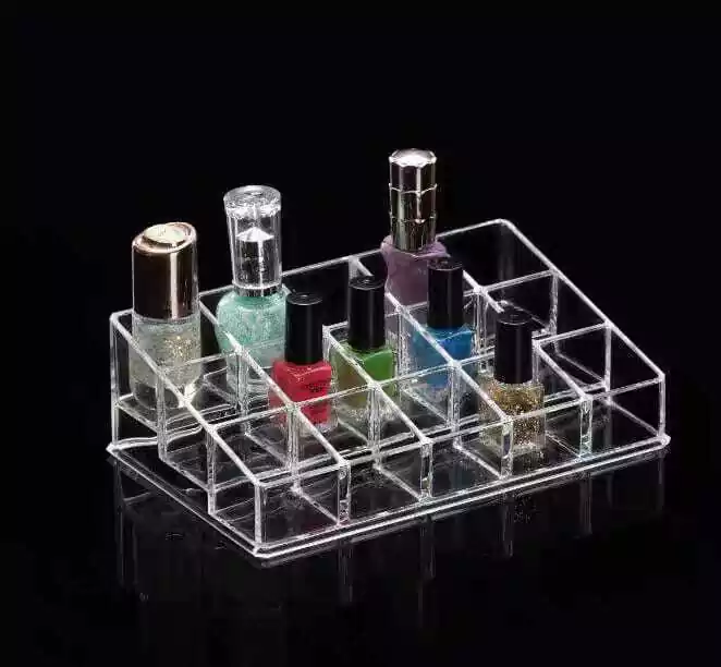 exhibidor organizador de acrilico para cosméticos maquillajes