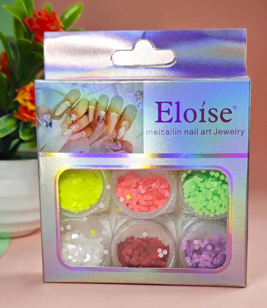 Decoración para uñas strass 6 divisiones