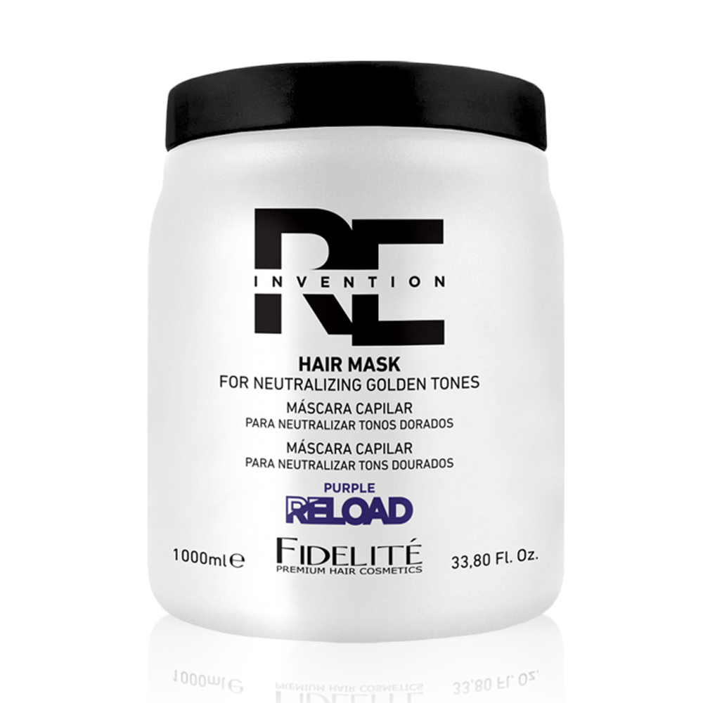 Mascara RE-INVENTION matizadora violeta corrector dorados FIDELITE 1000ML