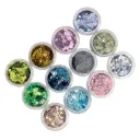decoración para/de uñas caja 12 divisiones brillitos glitter para uñas calidad profesional