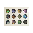 decoración para/de uñas caja 12 divisiones brillitos glitter para uñas calidad profesional