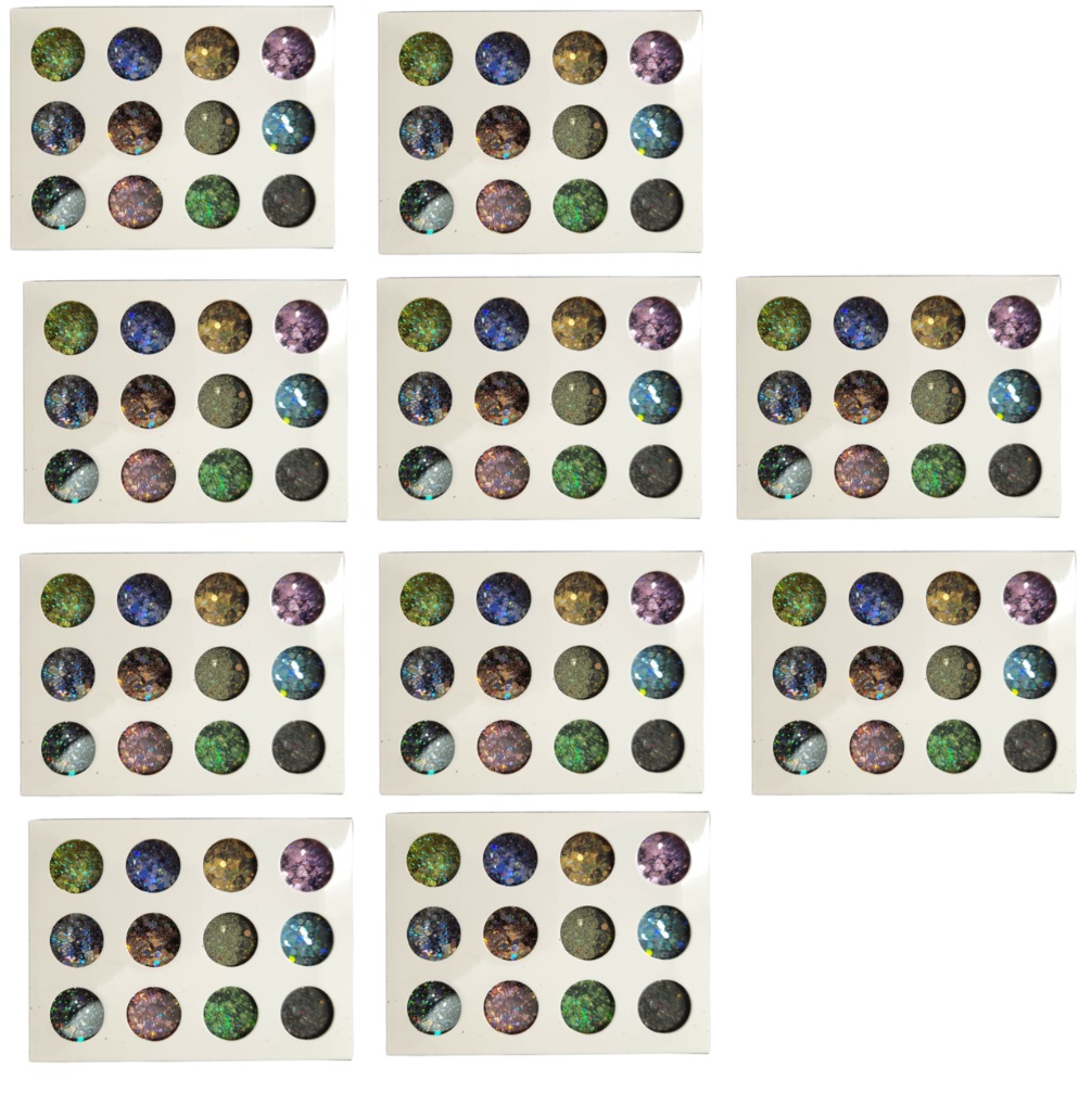 decoración para/de uñas caja 12 divisiones brillitos glitter para uñas calidad profesional