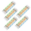 kit 5 pinceles Dotting pen doble punta para decoración Uñas