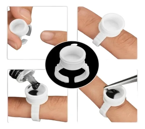 Anillos para colocar pegamentos adhesivos uñas