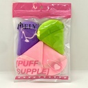 Set de cuatro esponjas triangular para maquillaje MELY___ PACK X12PCS.