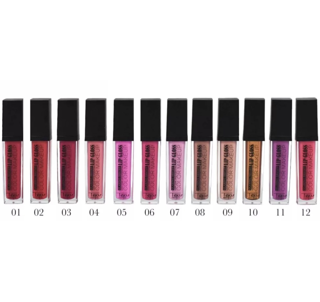 lip gloss labiales liquidos lip gloss brillantes Tejar 12 colores