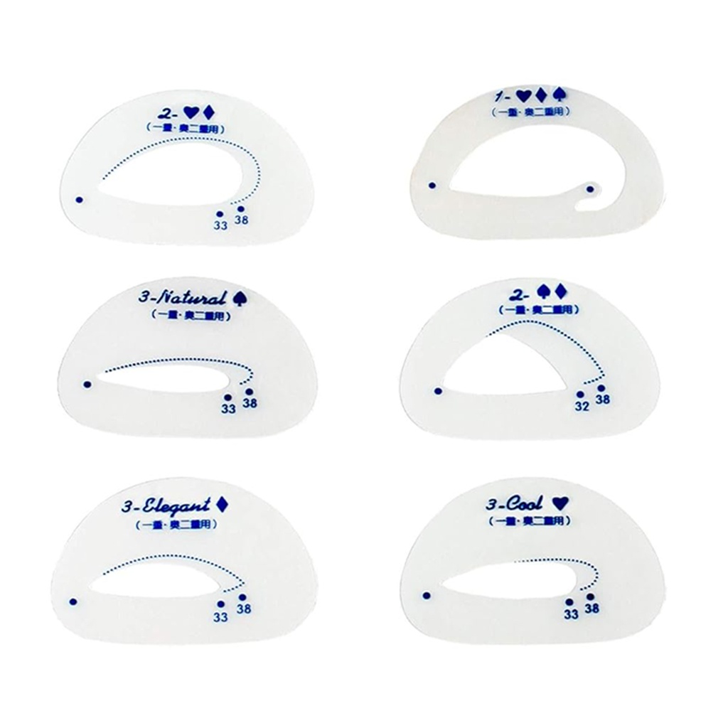 blister X6 plantillas stenciles moldes para sombras de ojos Mengxiner ___ PACK X10