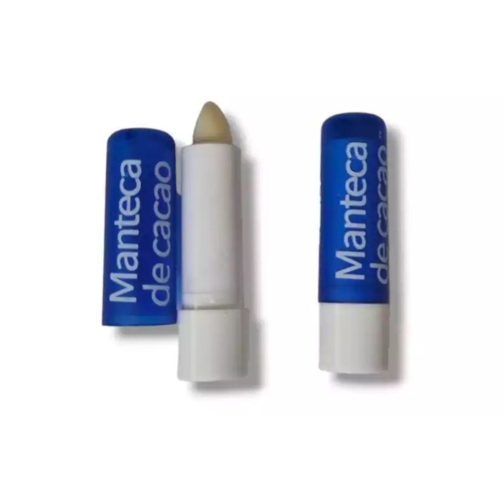 labiales hidratantes mantecas de cacao en barra azul artesanal ___ PACK X5