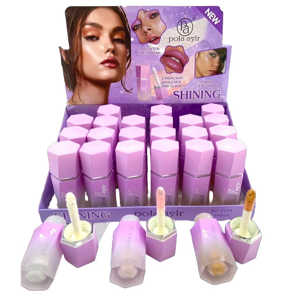 iluminador labial resaltador sombra de ojos 3 en 1 Shining