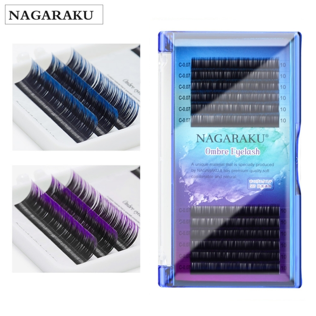 [SNK-813U] extensiones de/para pestañas Nagaraku Ombré mix combinadas (Mix 8-13mm, Unidad)