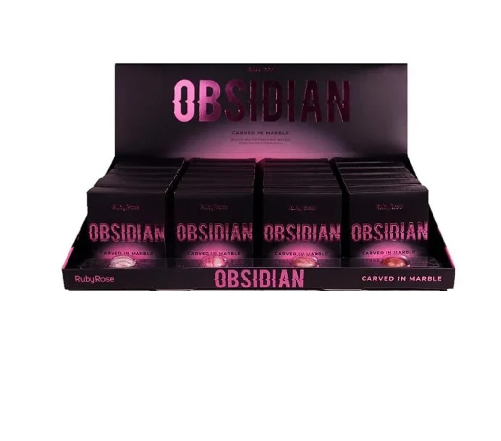 rubores e iluminadores en polvo marmolados multifuncional Obsidian RUBY ROSE