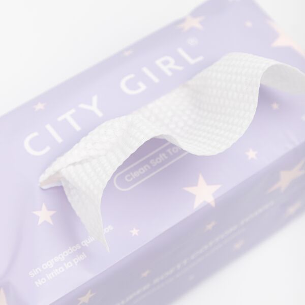 Toalla Facial X100 de Algodón Desechable para Desmaquillar City Girl