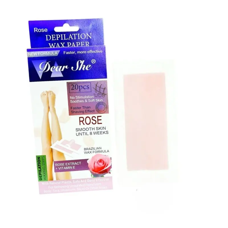 Set X20 banditas de ceras depiladoras rosa + Vitamina