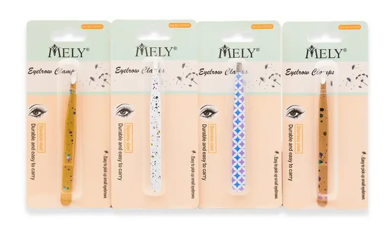 Pinza de depilar para pestañas MELY___PAQUETE X12PCS.