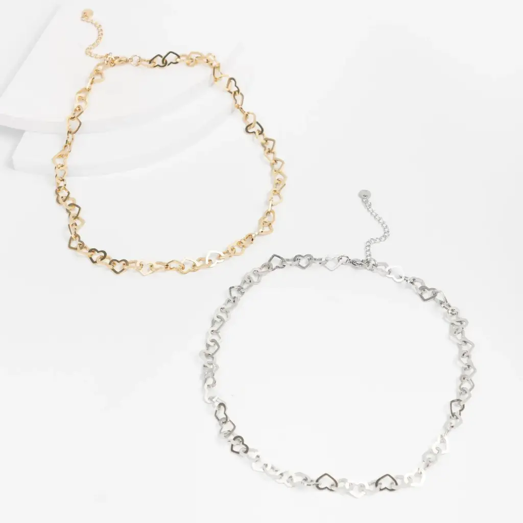pulseras de acero corazones ajustables City Girl