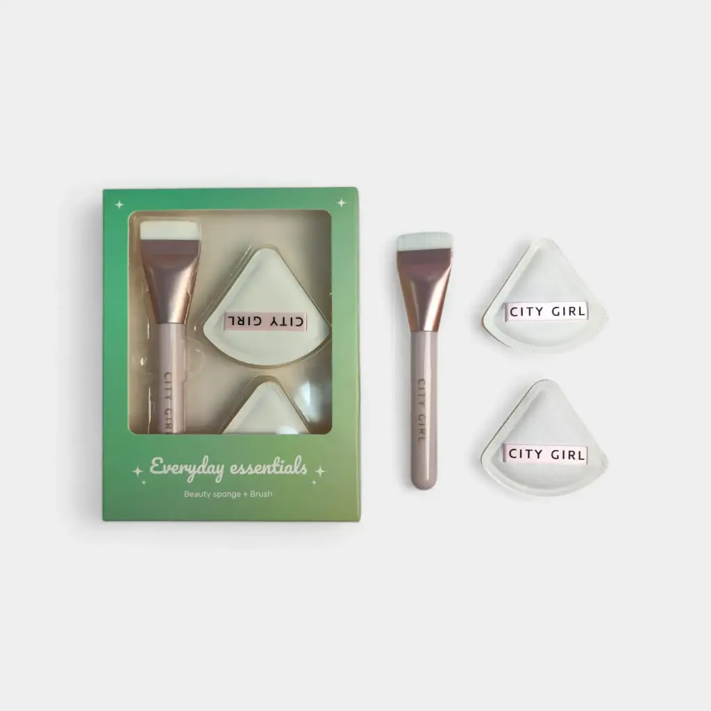 kit de esponjas + brochas City Girl 