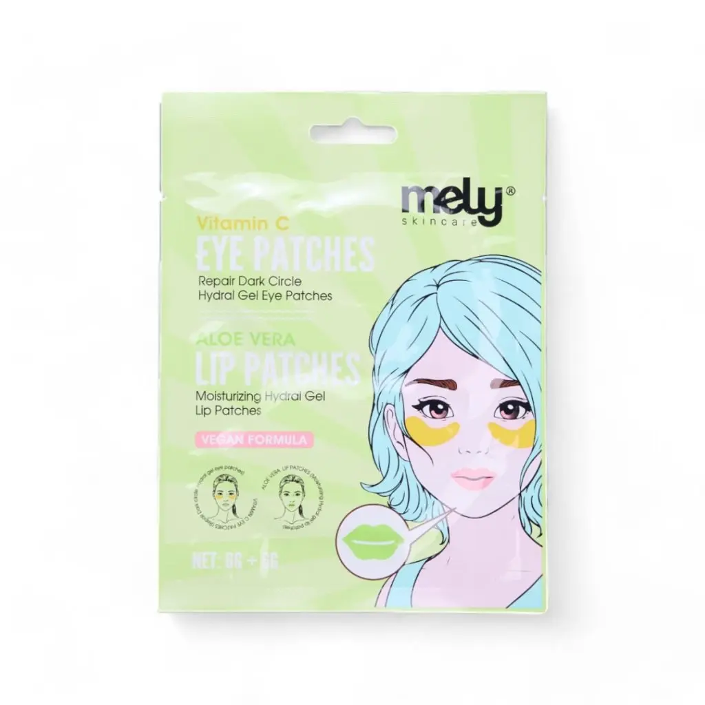 Parches para ojos y labios con vitamina c y aloe vera 12g mely ___Caja X24pcs