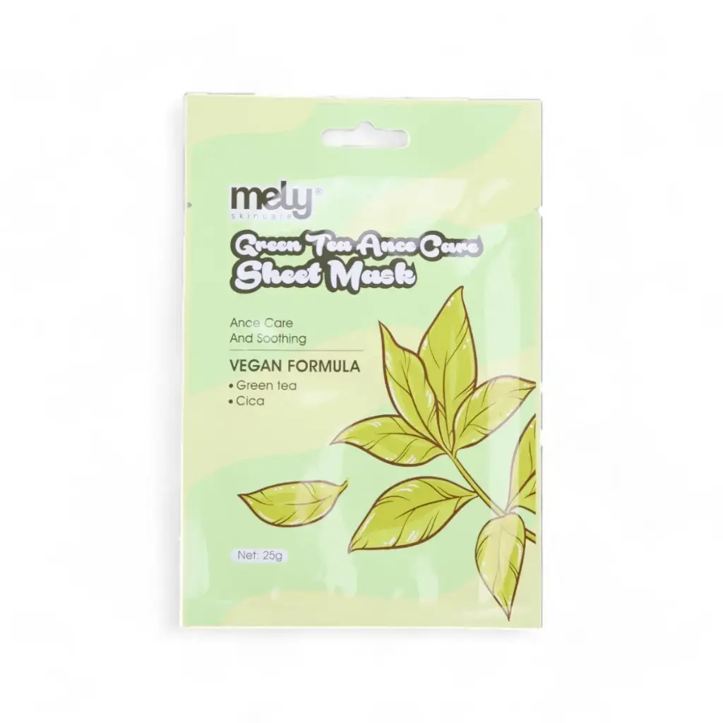Mascarillas en Hoja de cuidado Ance Care de Te Verde  25G MELY___CAJA 24XPCS
