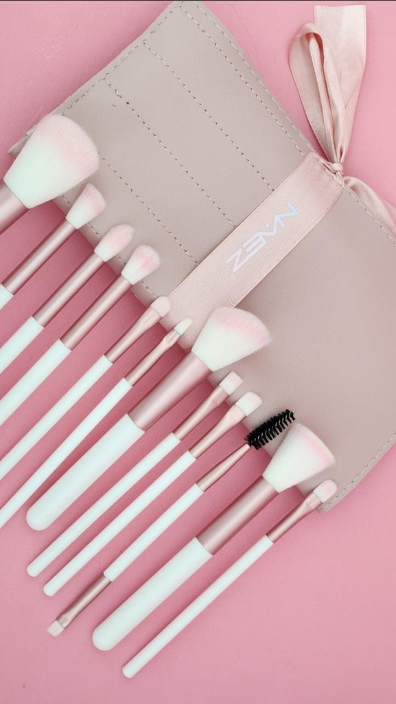 Set X12 Brochas de/para maquillaje en estuche NAEZ 