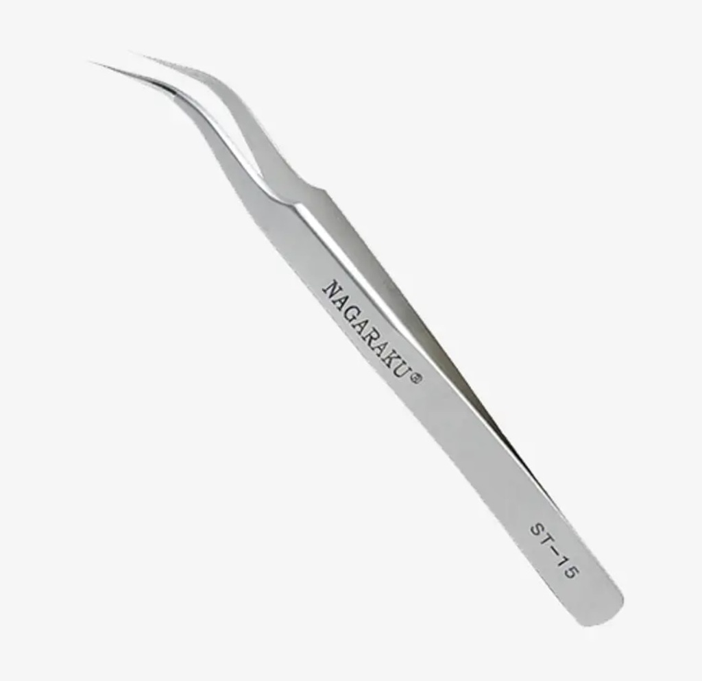 pinzas de/para extensiones pestañas original Nagaraku Curva ST-15