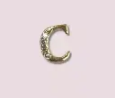 Joyeria para uñas letras surtidas ___ PACK X25