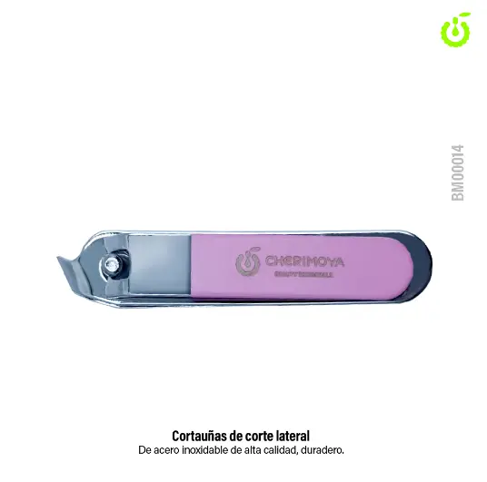 Cortauñas diagonal rosa CHERIMOYA___PACK X12