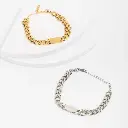 pulseras de acero con traba ajustable
