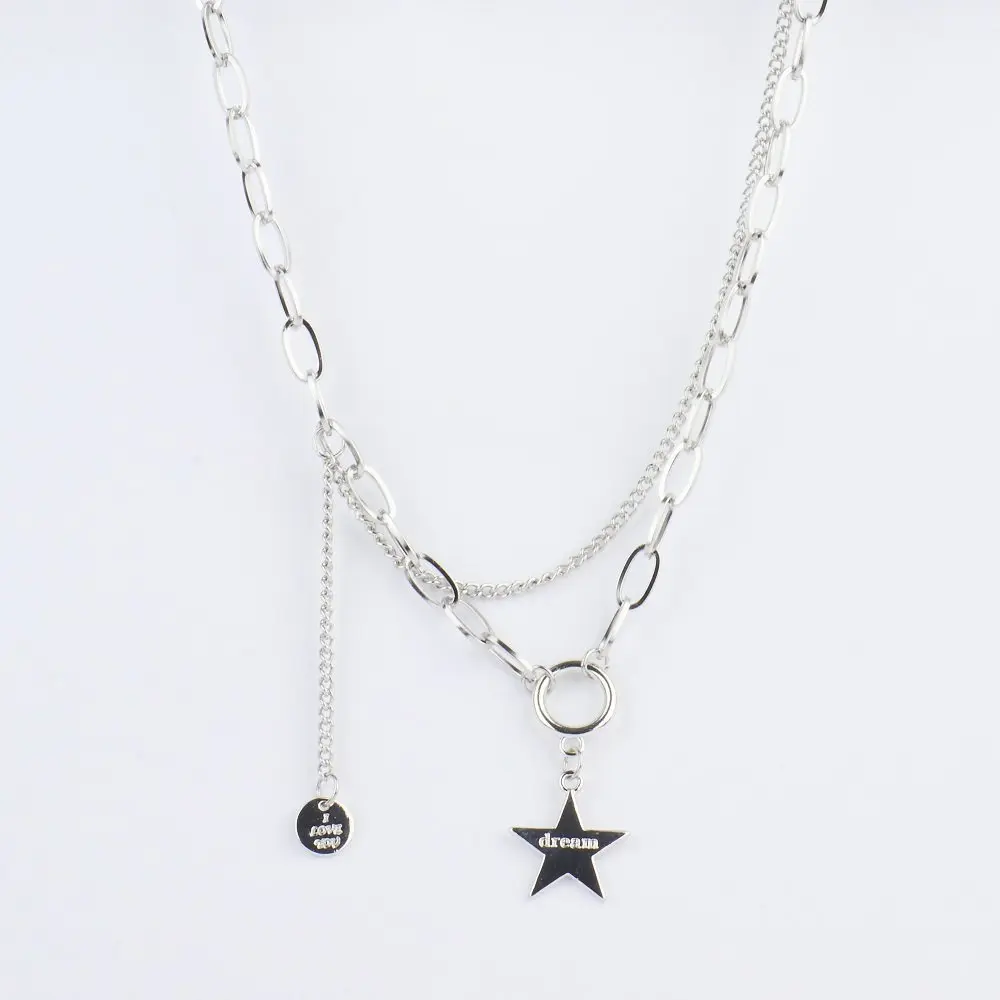 collares de acero ajustable con dijes