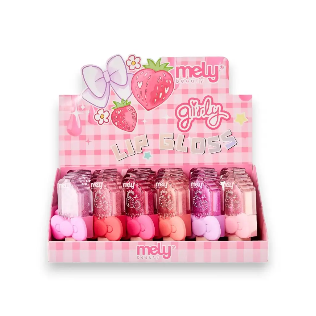 Brillo de labios beauty girly MELY___CAJA X24PCS 