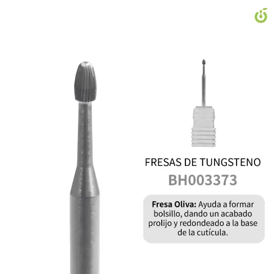 [BH003373] Fresa tungsteno oliva CHERIMOYA___PACK X10