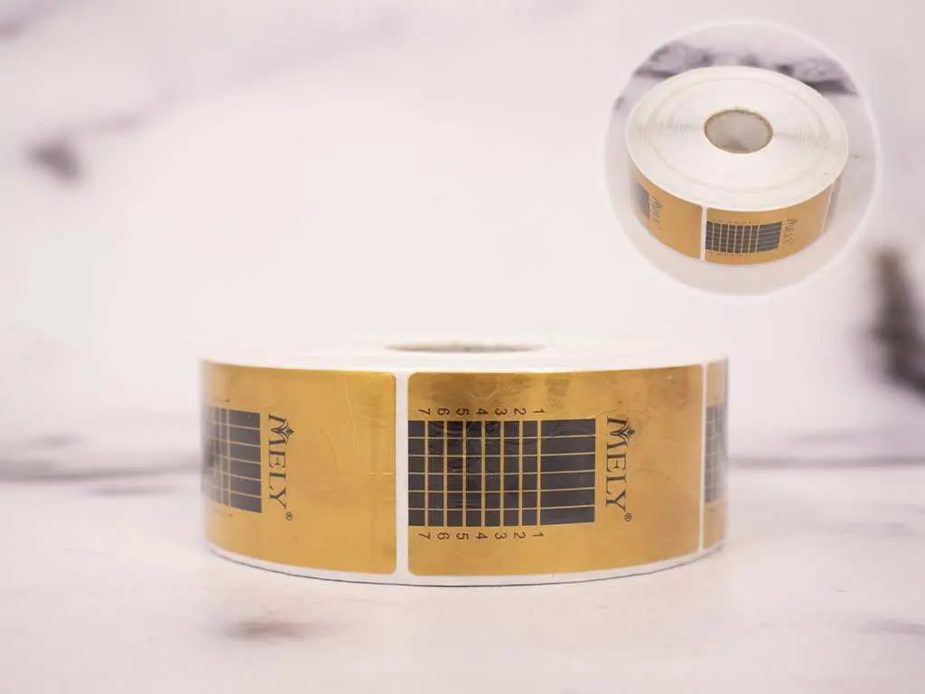 [PM-SOL1001] Moldes p/uñas esculpidas dorado x500 MELY___PACK X2