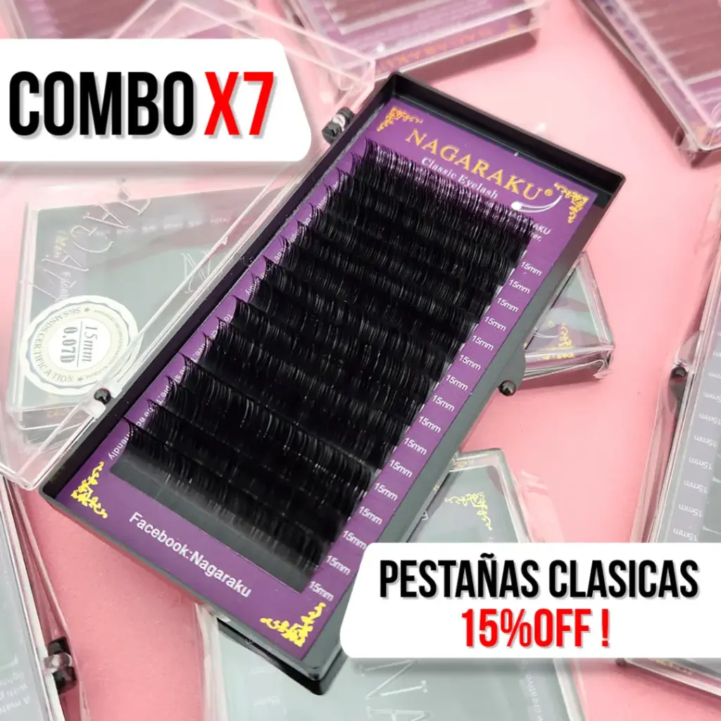 [COM-01] COMBO de 7 pestañas Nagaraku CLASICAS 15% OFF