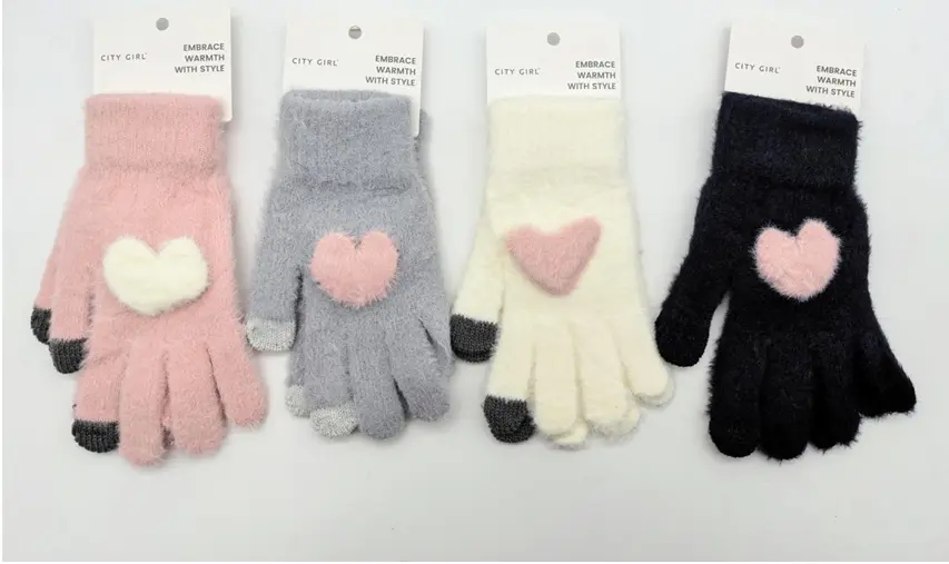 Guante para invierno corazón 