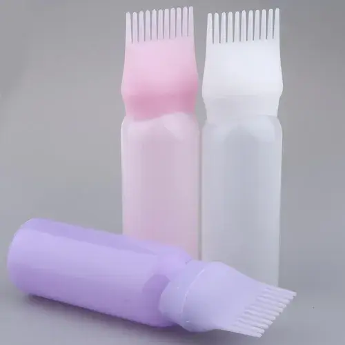 [PL-212021] Botella para aplicar tintura con Peine rastrillo plastico