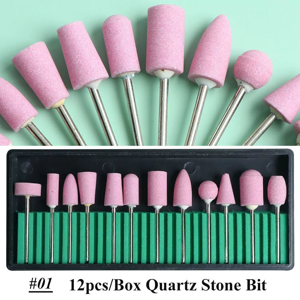Set de 12 fresas para torno de uñas  