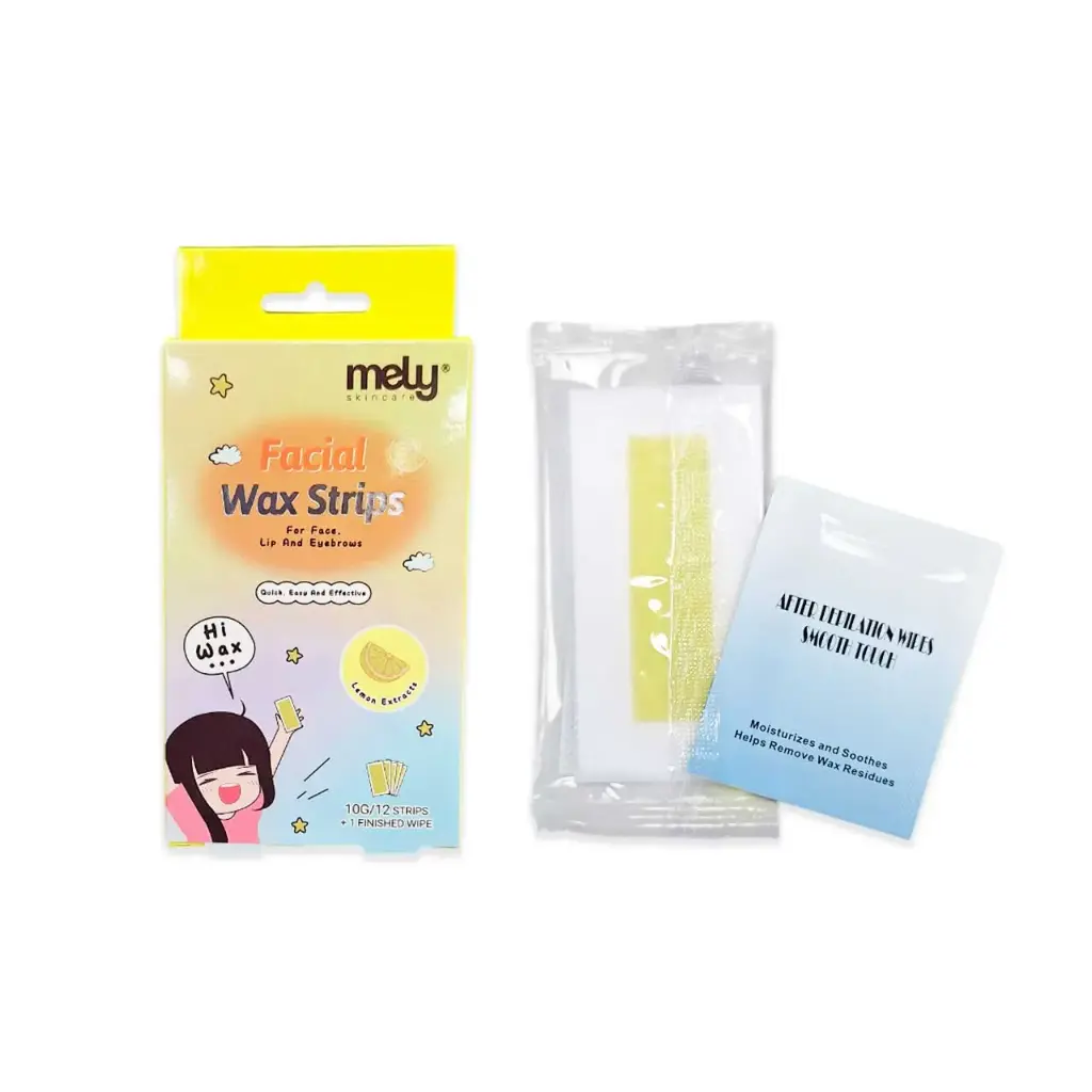 Tiras de cera para depilacion facial limon MELY___PACK X5 