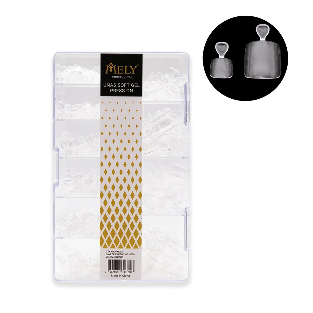 [PM-26582] Uñas press on para pies 500 pcs MELY ___PACK X2