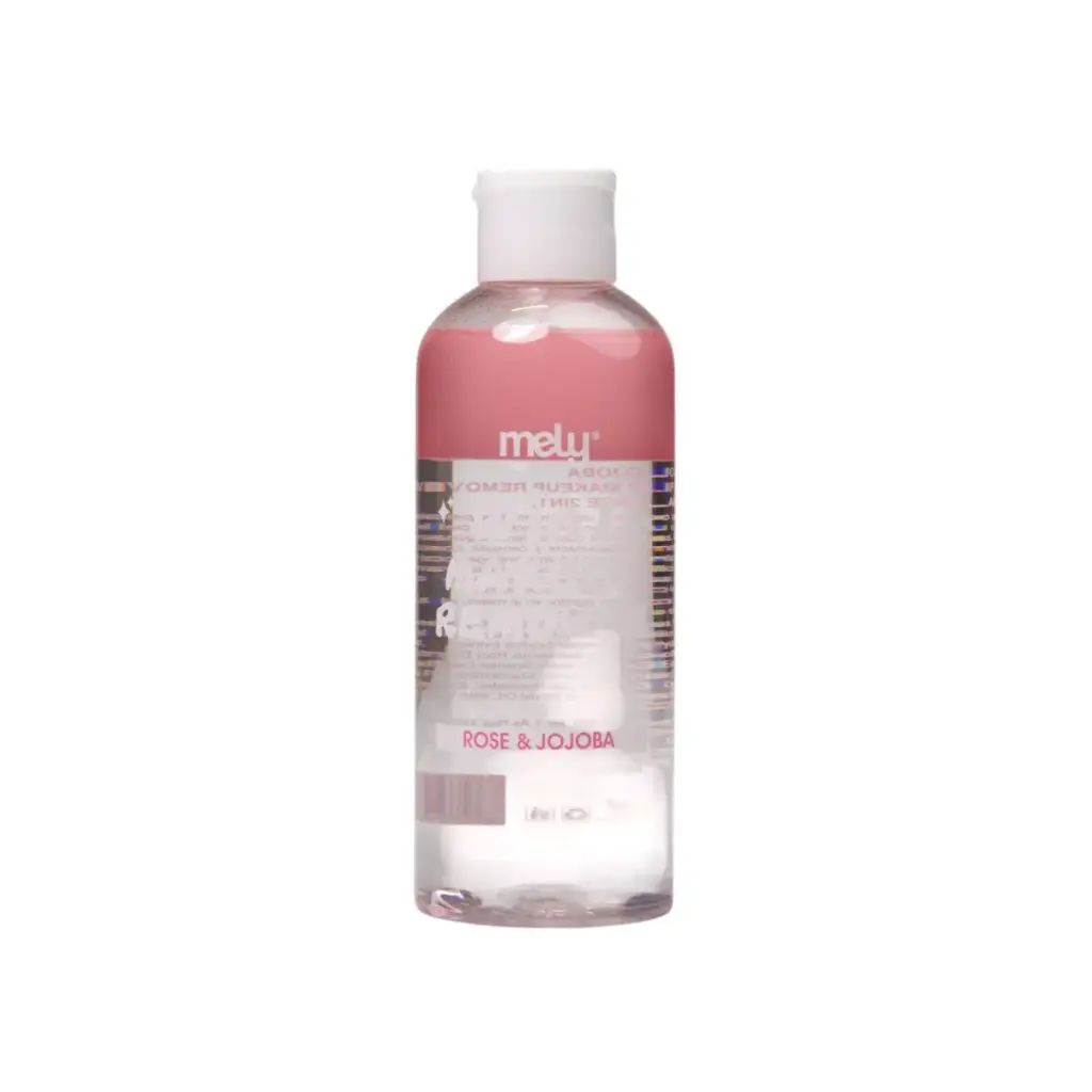 Agua micelar/desmaquillante para rostro con rosas y jojoba MELY ___PACK X3PCS